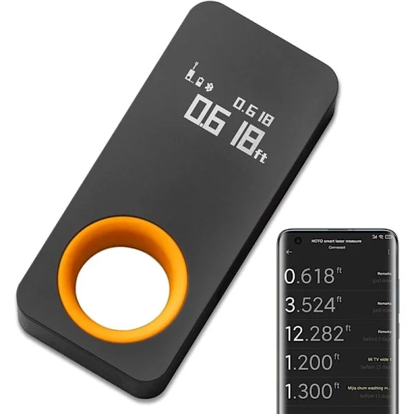 30m Laseravstandsmåler – ±2mm Nøyaktighet – OLED-skjerm – Bluetooth for Mi Home App-tilkobling – 0.2s Rask Måling