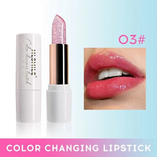 Color Changing Lipstick, 24H Long-lasting Moisturizing Glossy Lip Gloss, Crystal Gloss Color Changing Lipstick, Deeply Nourishing Balm K3 k3