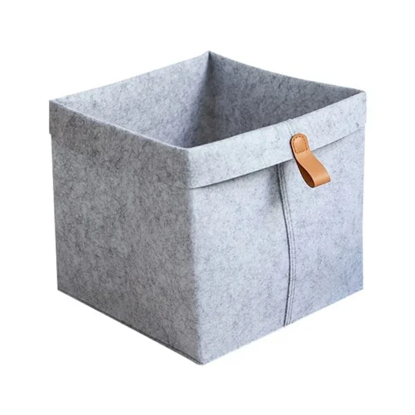 Filt Förvaringskorg Blandad Ljusgrå 25x25x25cm