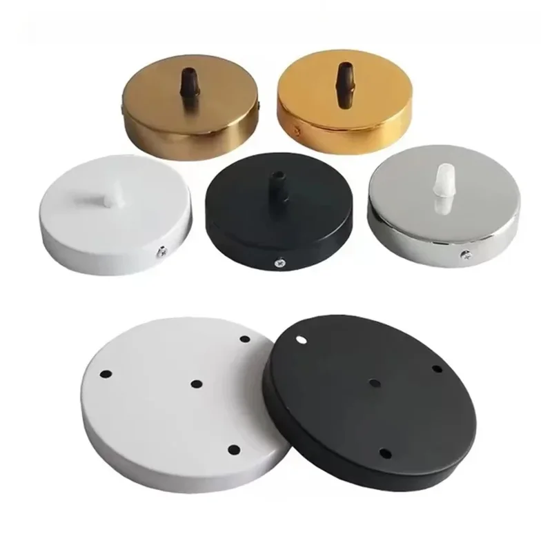 AliExpress - 10/12/15/20/25cm noir blanc argent or laiton plaque de plafond applique murale Base LED Vintage suspension lampe disque Base plafond 