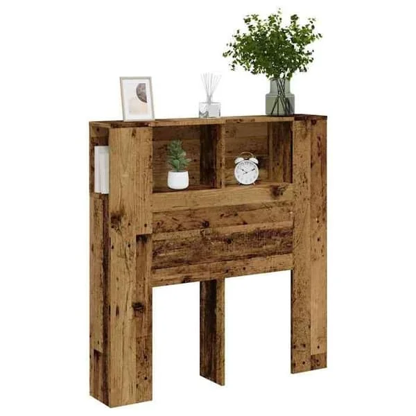 vidaXL Sänggavel av gammalt trä 100x18,5x102,5 cm, sänggavel, sovrumskåp, väggsänggavel, 856876