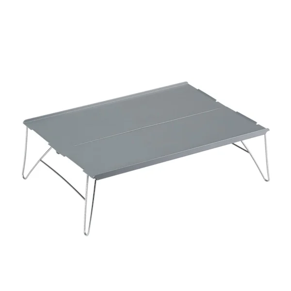 Outdoor Folding Table Portable Aluminum Alloy Mini Lightweight Picnic Table for Camping BBQ Grey