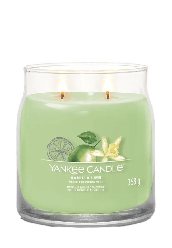 Yankee Candle Signature Medium Vanilla Lime Ljus & ljusstakar Grön 368 g
