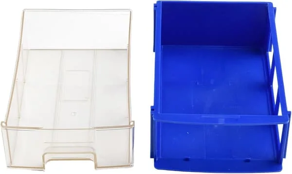Scenlåda Designade Delar Komponenter Fingergrepp Stark Konstruktion Plast Stapelbara Klara Lådor för Hårdvara Skruvar Verktygslåda (stor storlek) Stor