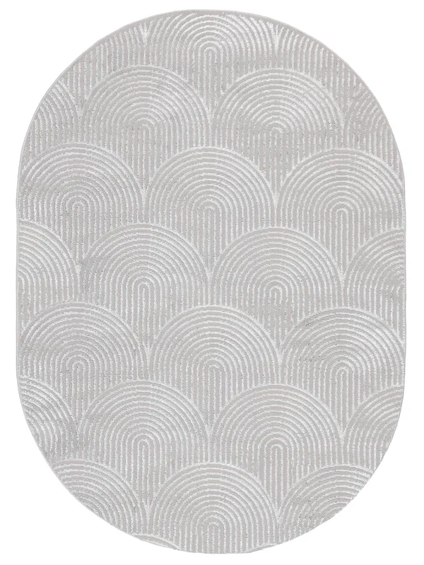 Art Deco 160X230 Grey/Silver Grey Geometric Rug