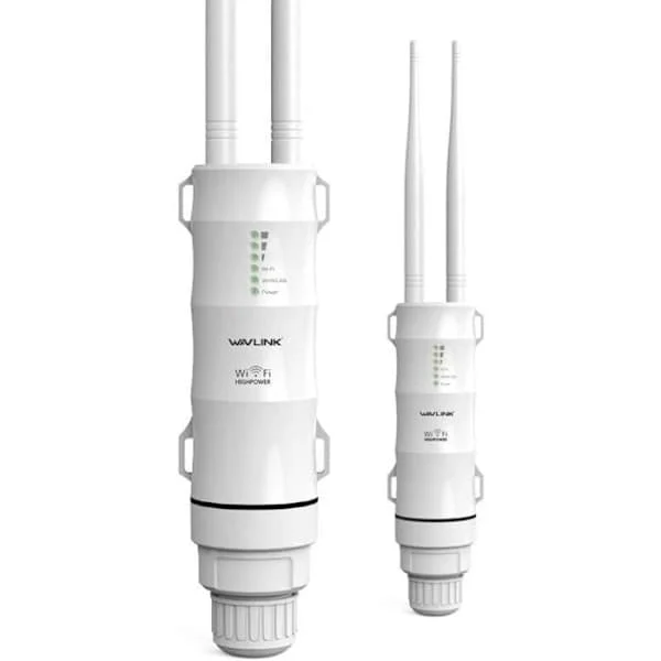 Kraftfull utomhus WiFi-förstärkare/WiFi-repeater med PoE-stöd/Dual Band 2.4+5G/2 långdistans WiFi-antenner