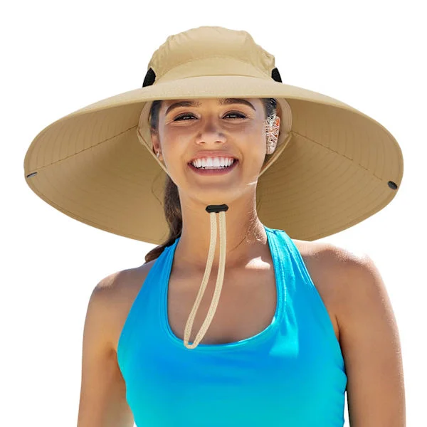 Women's Extra Wide Brim Sun Hat UPF50+ Waterproof Bucket Hat for Fishing Hiking Camping