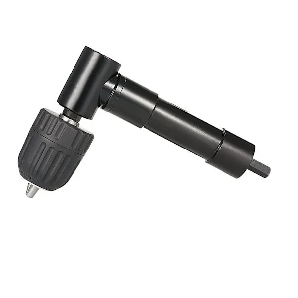 Selvstrammende 90° Rett Vinkel Chuck Hurtigkobling Borchuck Vinkelhode Chuck Bit Adapter Rett Vinkel Drill