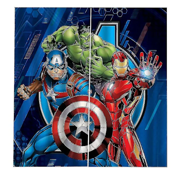 Avengers Blackout Gardin Øjer Til Soveværelse, 3d Print Captain America Iron Man Blackout Gardin Sæt Til Børneværelse (150*170cm)