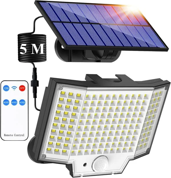 Solar Powered Outdoor Security Light with Motion Sensor 1-pack, Solar Powered Spotlights with Sensor, Solar Lights Garden Spotlights