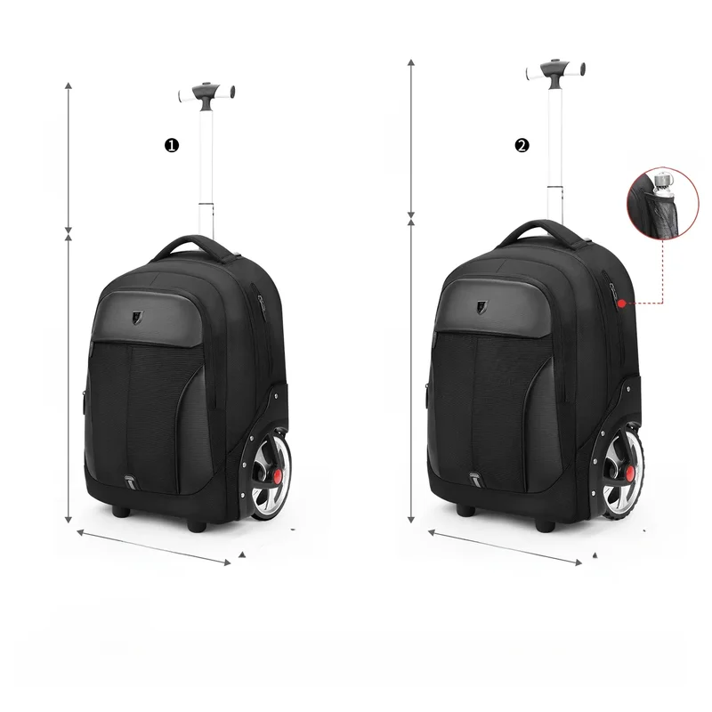 AliExpress - Sac à dos à bagages roulants de 20 pouces avec roulettes, valises de voyage, sacs à roulettes de grande capacité, sac à dos 