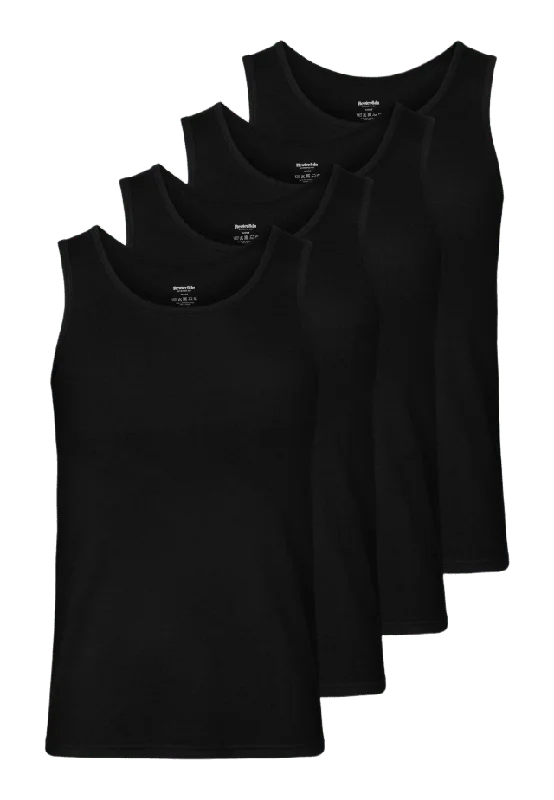 Resteröds Bambu, Linne "rib", 4-pack, Svart Underlinnen & t-shirts Herr XXL