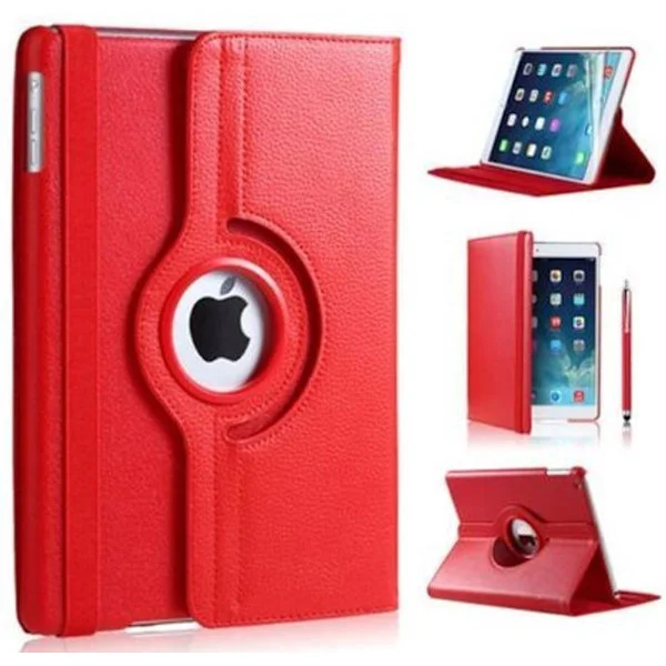 Passer til Apple iPad Air-deksel - Rød - passer til Apple iPad Air | Apple iPad 5 9.7 (2017) | Apple iPad 6 9.7 (2018) | Bokdeksel Kunstlær