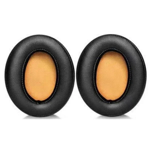 Erstatningsøreputer for Sennheiser Momentum 2.0 (Momentum 2, M2), HD1 Around-Ear hodetelefoner, høydensitets støyisolerende skum, laget av lær - Svart