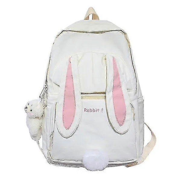 Söt Kanin Ung Flicka Skolryggsäck Kvinnlig Stor Kapacitet Kawaii Ryggsäck Mochila Rosa Dam Ryggsäck Nylon Tecknad Skolväska