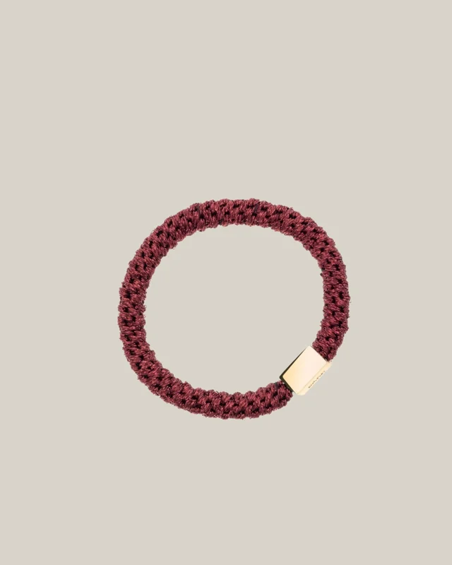 Dark Department Fat Hair Tie W/Gold Röd Accessoarer Tjej - Kids Brand Store