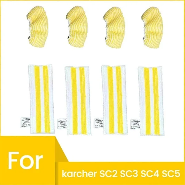 8 st Ångmoppdynor för Kärcher SC2 SC3 SC4 SC5 Ångtvätt Microfiber Moppduk Set Ersättning P {HH}