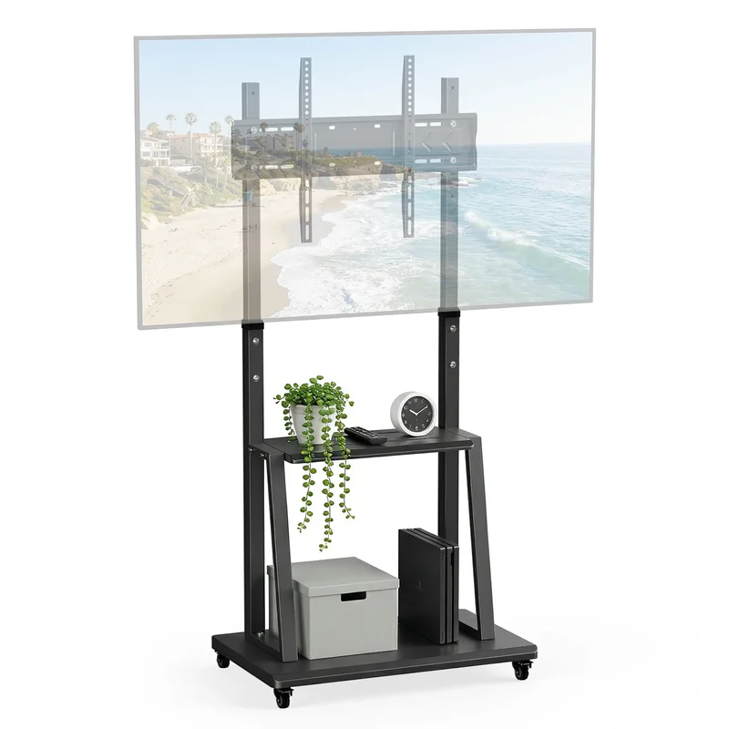 AliExpress - Chariot TV mobile, support TV roulant pour téléviseurs de 40 à 70 pouces avec roues verrouillables, support TV réglable en hauteur avec 