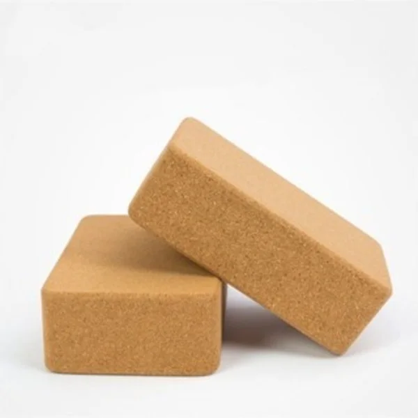 Natural Cork Yoga Blocks, Sturdy and Non-Slip, Suitable for Beginners and Pros, Yoga Block, Perfect for Pilates Training, 2 Pieces