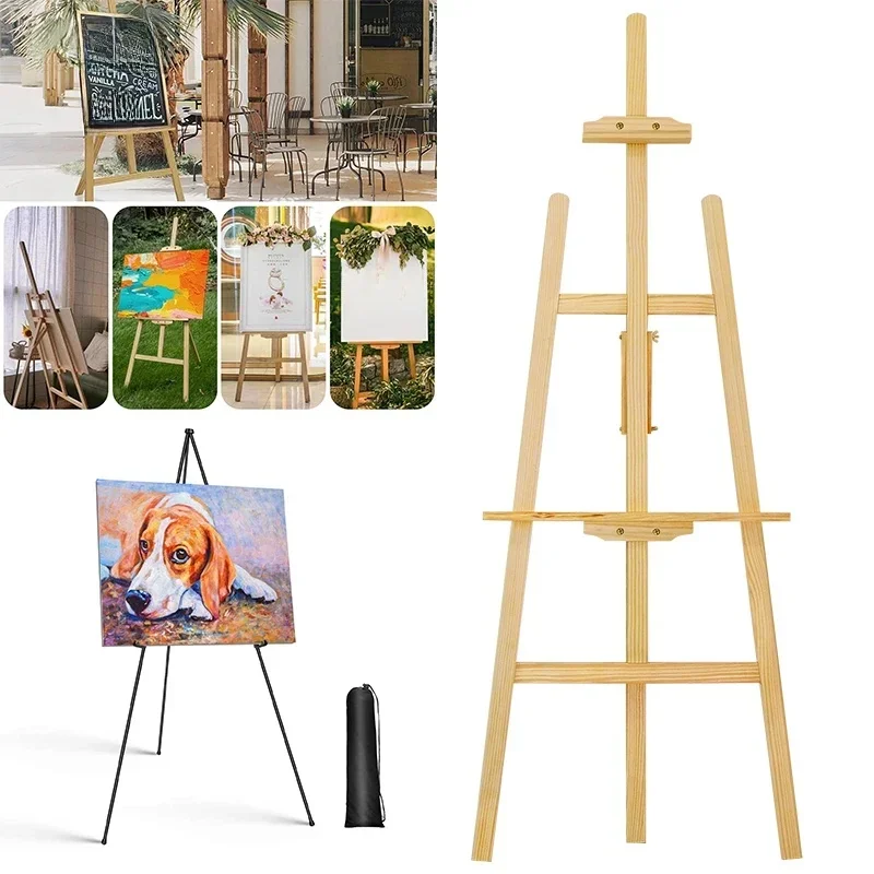 AliExpress - Künstler-Staffelei aus Holz mit A-Rahmen, verstellbare Studio-Staffelei, tragbarer Leinwandständer für Malerei, Hochzeit, Ausstellung und