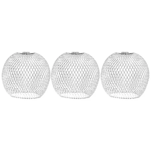 3 st lampskärmar i metallkula, sfäriska ihåliga dekorativa lampskärmar för sovrum och vardagsrum, 7,5 cm diameter