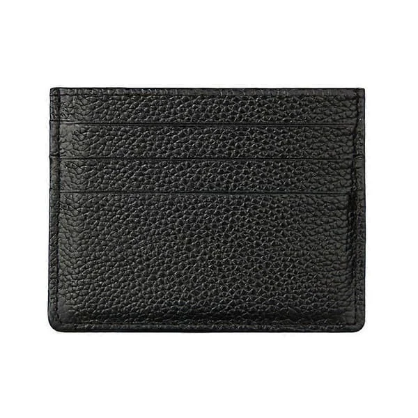 Blocking Genuine Leather Unisex Slim Credit Card Case Card Holder Debit Wallet Case - Black