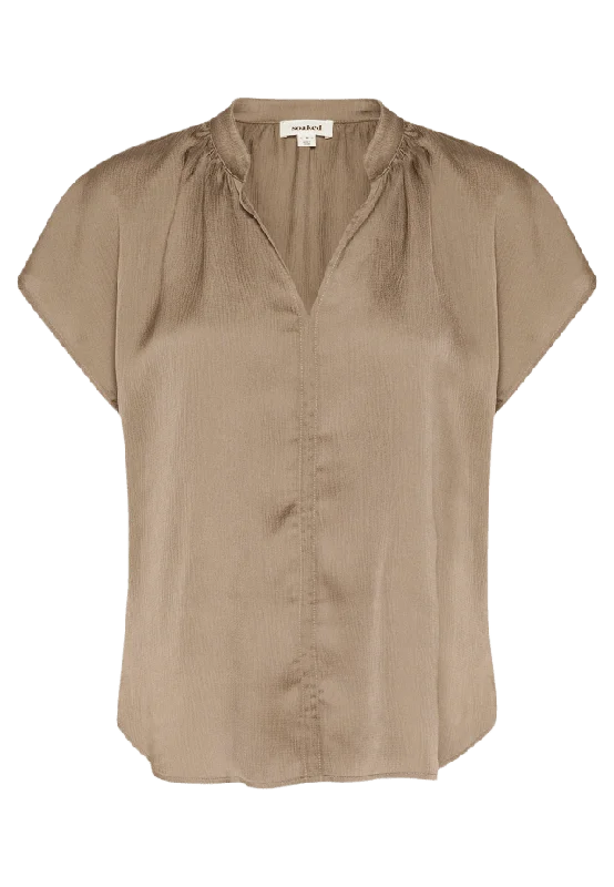 Soaked In Luxury SLParis Blouse Skjortor Dam Brun S