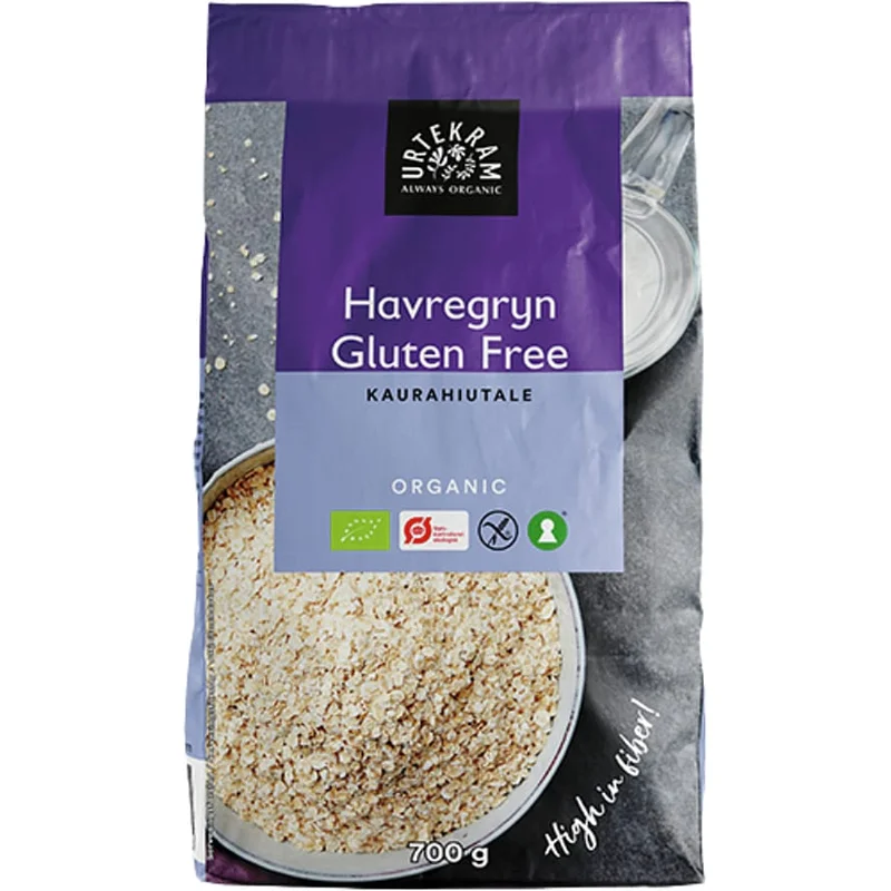 Urtekram Havregryn glutenfri Ø 700 g, Helse & Madvarer, Gryn, Flager & Drys, Gryn