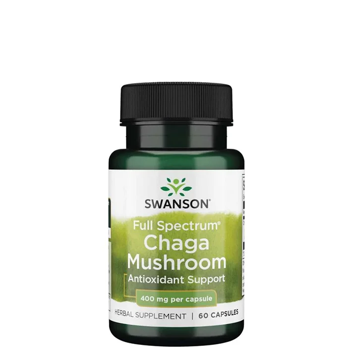 Swanson Full Spectrum Chaga Mushroom 400 mg 60 kapslar