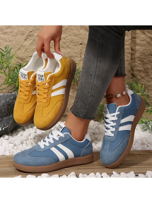 AliExpress - Nouvelles baskets de créateur 2026 pour femmes – Baskets décontractées en cuir patchwork pour femmes – Chaussures confortables pour 