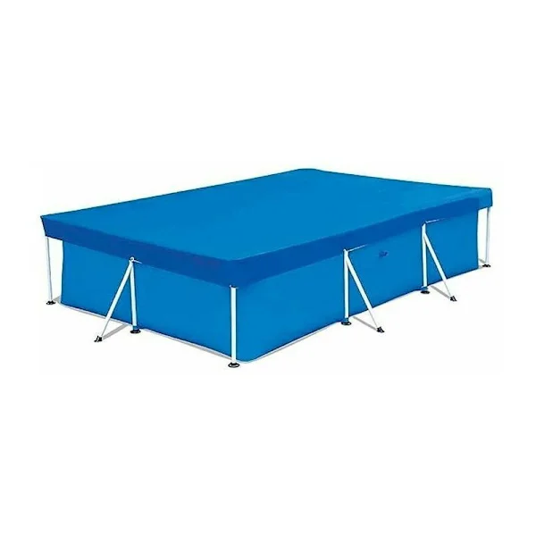PVC cover rektangulärt cover vattentätt och UV-beständigt rektangulärt rör pool för familjepool uppblåsbar 300x201cm