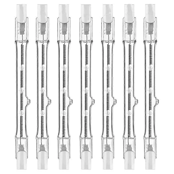 R7s Halogenlampor, 7-pack R7s Lampa 118mm Dimbar 230V Halogenlampor, Linjär Volframlampa 150W