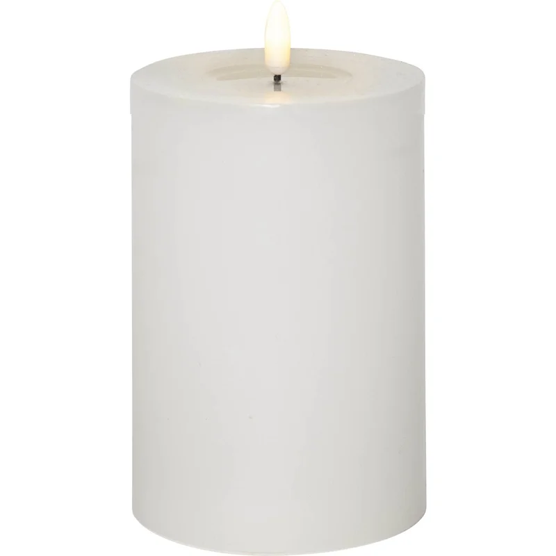 Star Trading - LED-lys LED Blockljus Flamme Flow 17,5 Hvit