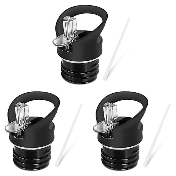 3x Straw Lids for Insulated Sport Water Bottles, Straw Lids for Kanteen Water Bottles, Vacuum Flask