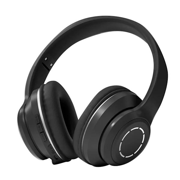 Trådløst Gaming Headset Gradient BT5.2 Tilkobling Myke Øreputer Fargerike Lys Spill Headset for Stasjonær Bærbar PC Svart