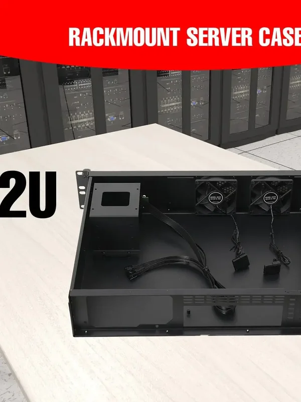 AliExpress - 2U serverchassis behuizing ultrakort industriële besturingsserver chassis gegevensopslag moederbord compact rackmount behuizing