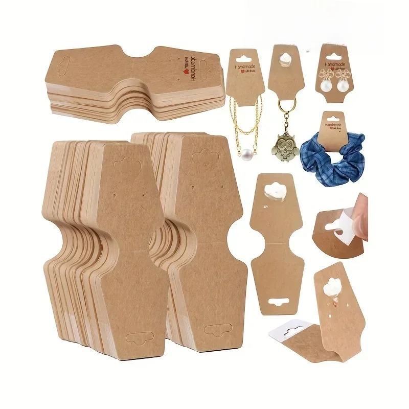 AliExpress - 50 stuks kraftpapier sieraden displaykaart, geschikt voor sieraden prijsverkoop, DIY sieraden display, armband display, ketting display