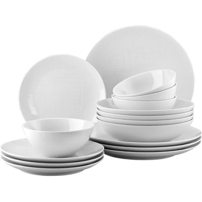 Rosenthal Mesh Vit 16 delar Middagsset med Frukostskålar | Dukning & Servering > Tallrikar > Tallriksset | Bagaren och Kocken