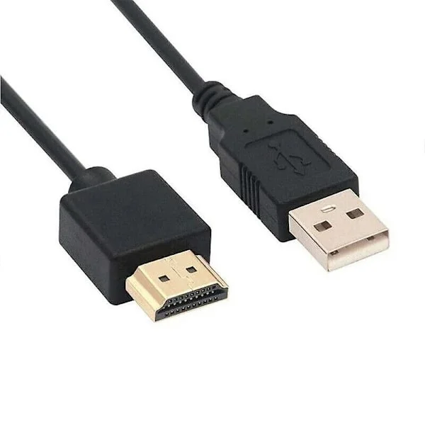 1 x HDMI till USB-kabel, USB till HDMI hane strömkabel, ren koppar 0,5M