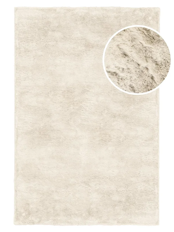 Shaggy Rug Ember Cream White Small Oeko-Tex