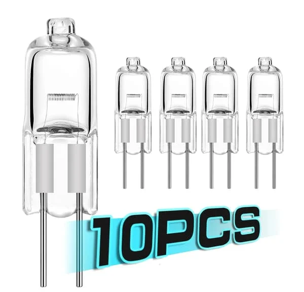 10-pack G4 Halogenlampor 12V 5W 10W 20W 35W 50W Sfäriska Lampor JC Dubbelstift LED Varmvitt Ljus Utbytbara LED Kapsellampor Halogenlampor