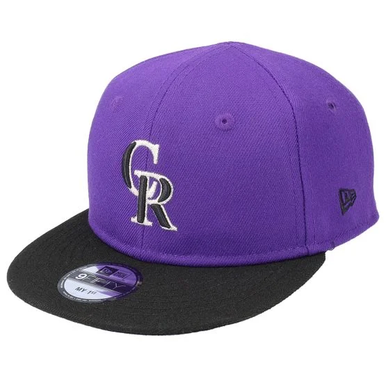 New Era - MLB Lilla snapback Kasket - Kids Colorado Rockies My 1St 9FIFTY Purple/Black Strapback @ Hatstore