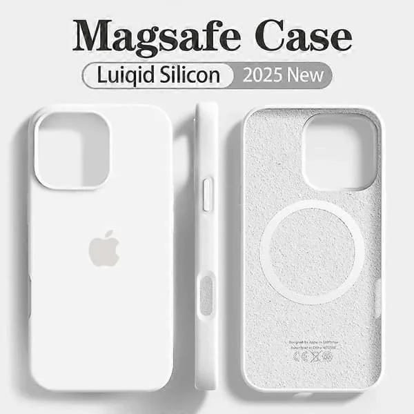 Original Magsafe Flytende Silikon Mykt Deksel til Apple iPhone 16 15 14 12 13 Pro Max Trådløs Lading Med Logo 16 Magnetisk Deksel