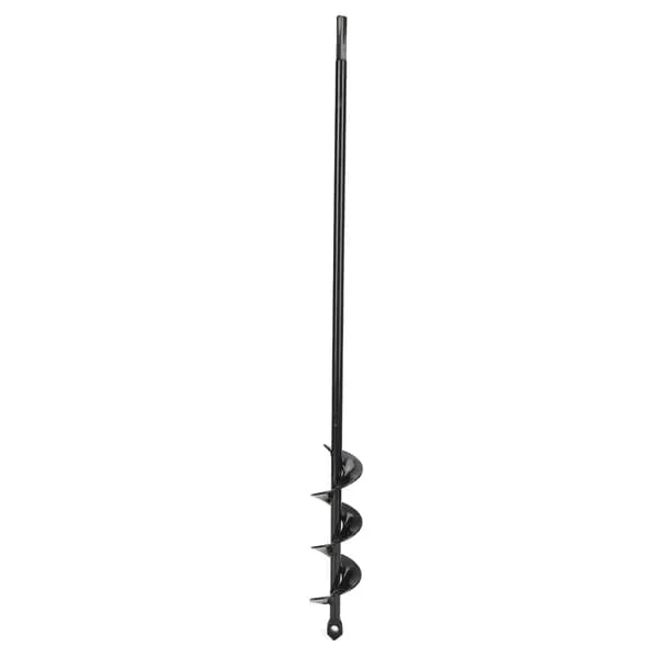 Jordborr Sexkantsskaft Högkolhaltigt Stål Spiralhålsborrverktyg för Plantering 4x45cm
