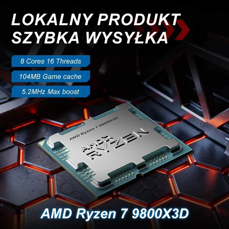 AliExpress - AMD Ryzen 7 9800X3D 120W 4NM 4.7GHz DDR5 8 cœurs 16 threads PCIe Processeur 5.0 L3=96M R7 9800X3D Socket AM5 sans ventilateur