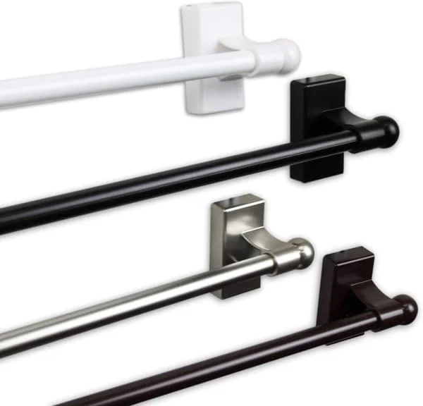 Desyne Magnetic Rod, White, 40-71 cm, New magnetic curtain rods and silent curtain accessories.
