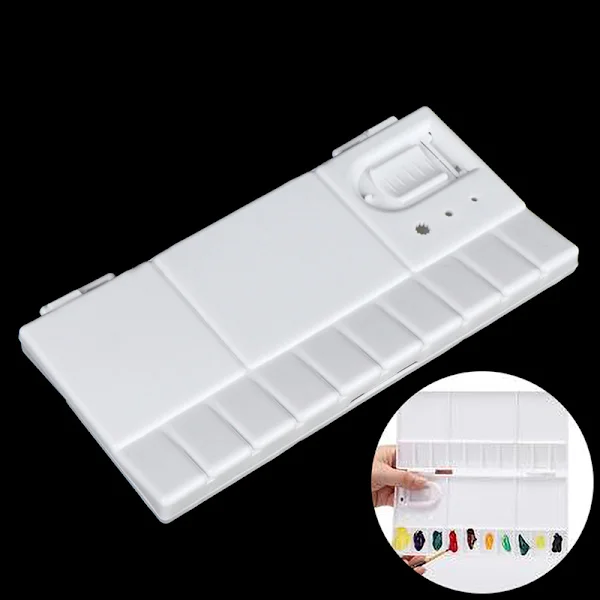 25Grid Folding Akvarell Palett Akvarell Paint Tray Box Pig