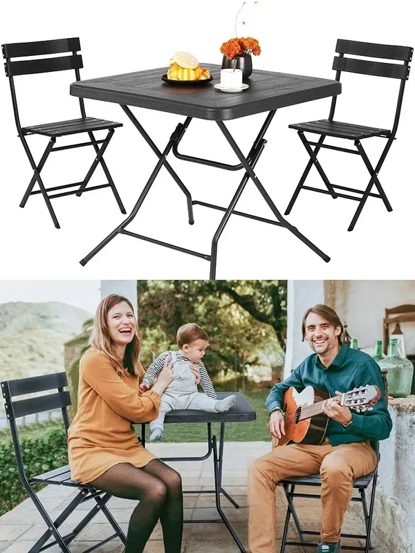 AliExpress - Table pliante 80 cm pour intérieur et extérieur, portable, robuste, pliable en deux, petite table utilitaire en plastique HDPE, hauteur 