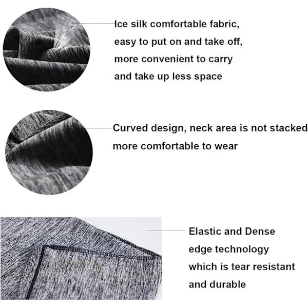 Unisex Elastic Neck Warmer, Tubular Neck Gaiter Quick Dry Sun Protection