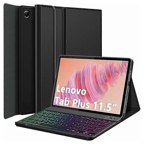 Bluetooth-tangentbord för Lenovo Tab Plus - Kompatibelt trådlöst tangentbord för Lenovo-surfplattor
